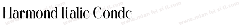 Harmond Italic Conde字体转换